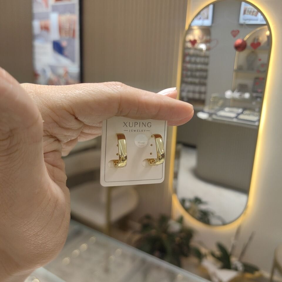 14K ALTIN KAPLAMA RECTAGLE KÜPE