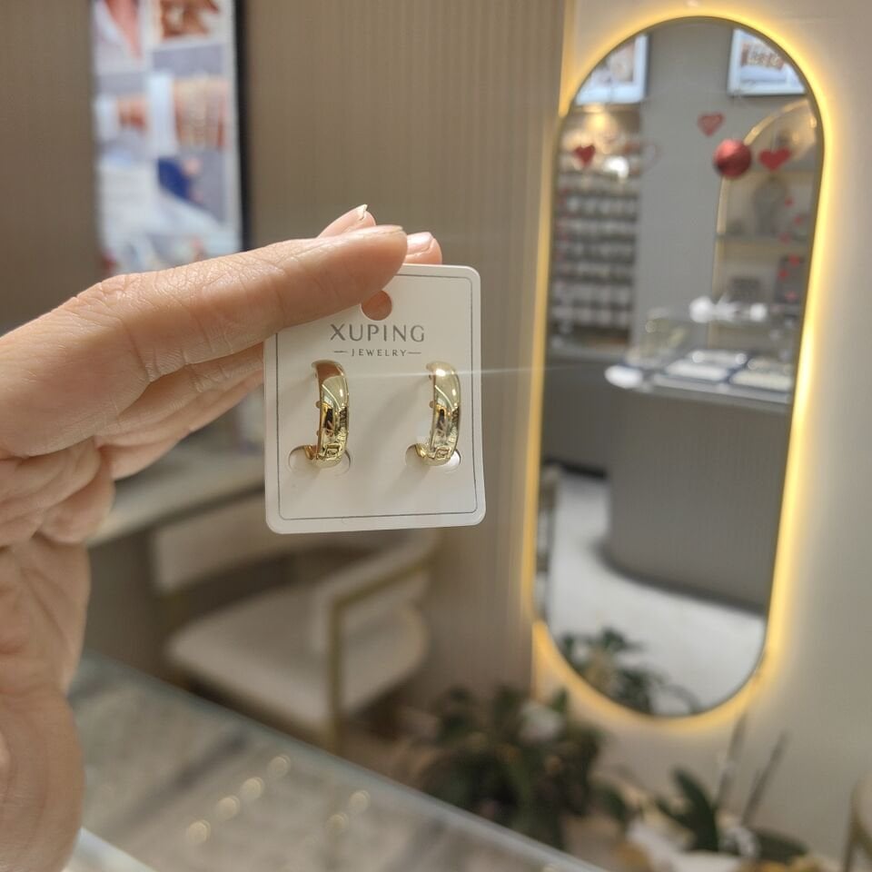 14K ALTIN KAPLAMA HALKA KÜPE