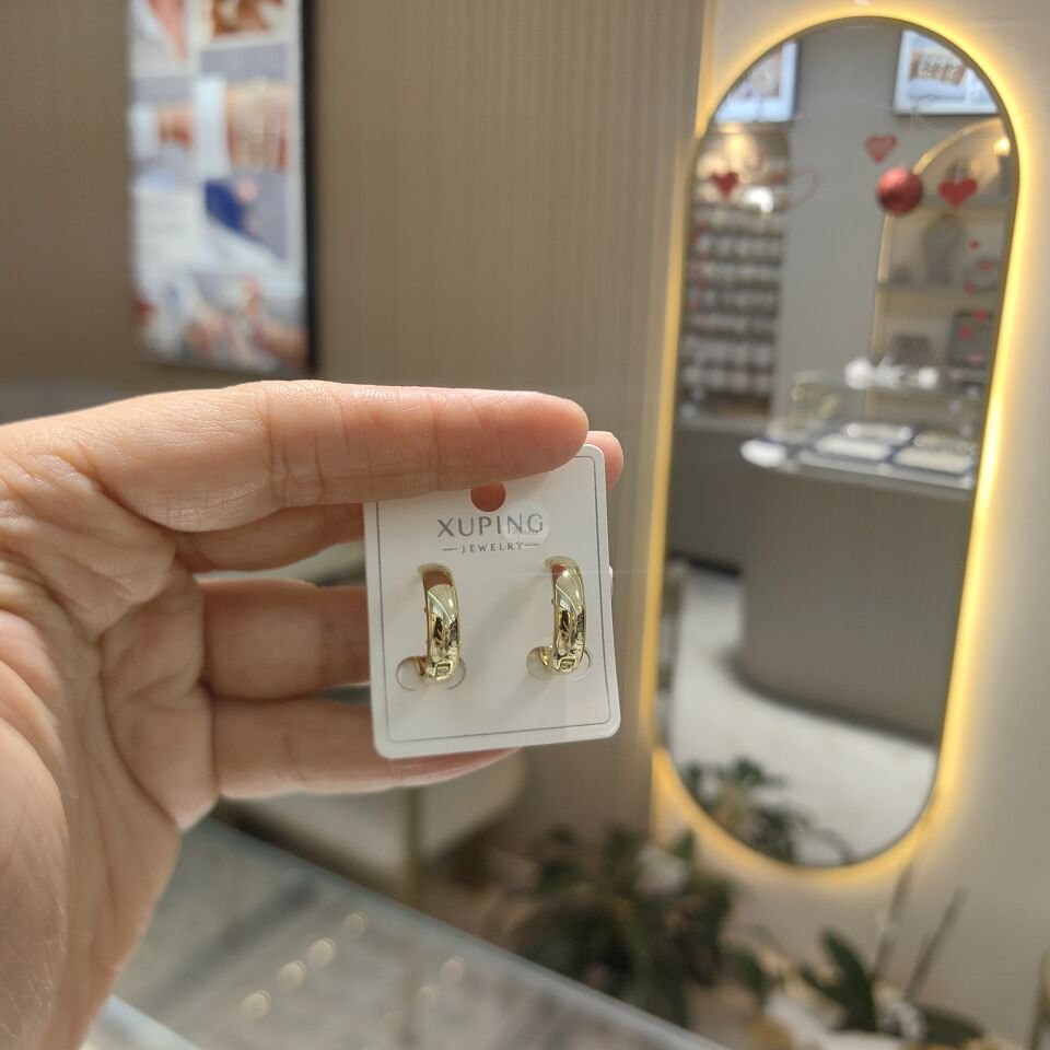 14K ALTIN KAPLAMA HALKA KÜPE