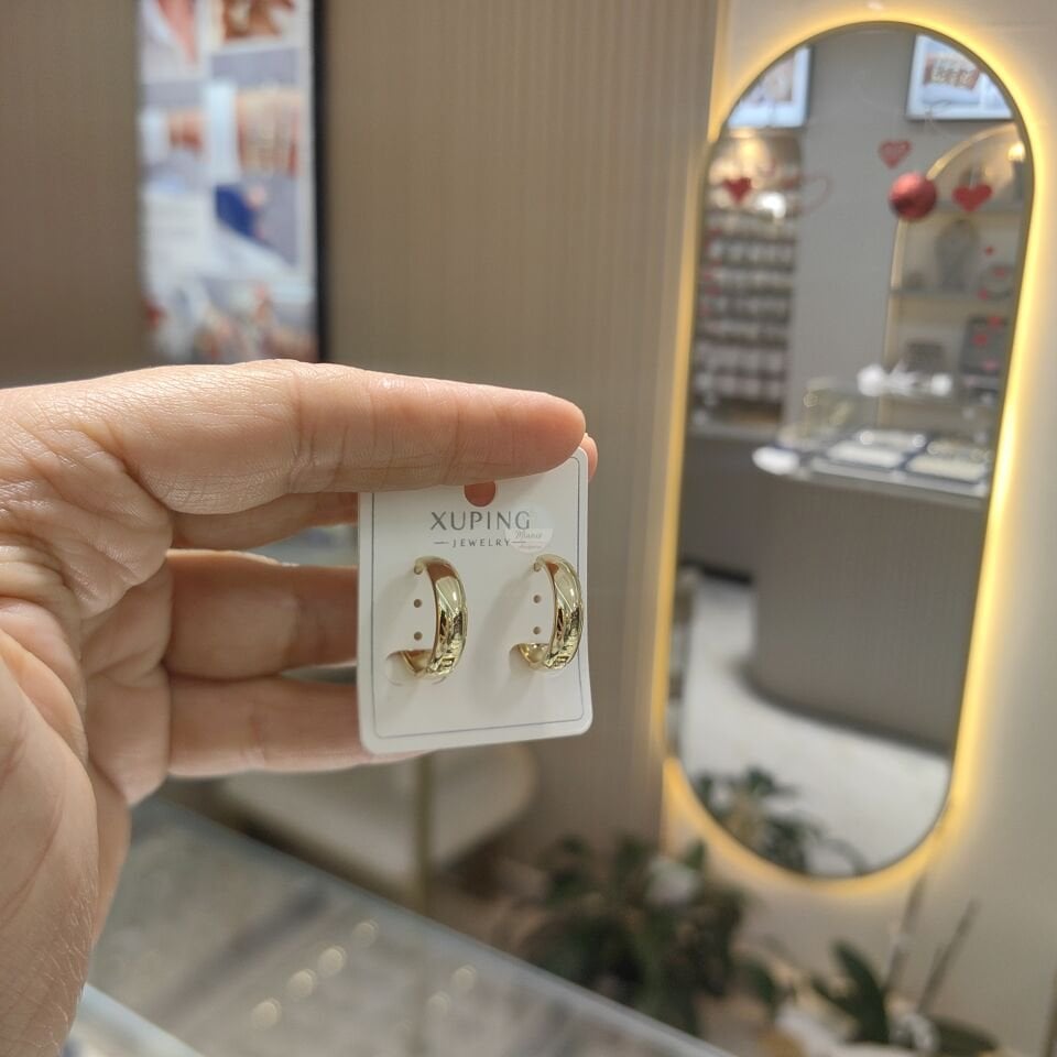 14K ALTIN KAPLAMA HALKA KÜPE