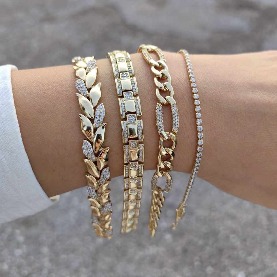 14K ALTIN KAPLAMA BİLEKLİKLER