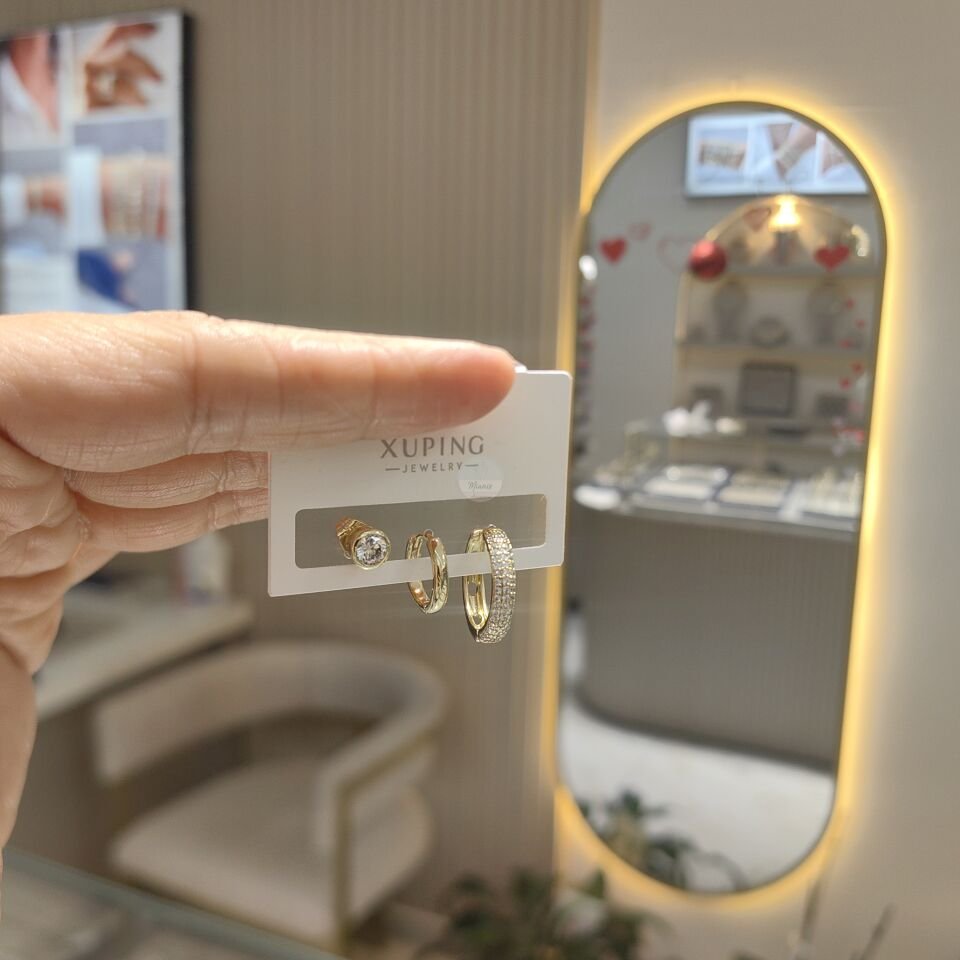 14K ALTIN KAPLAMA KOMBİN KÜPE