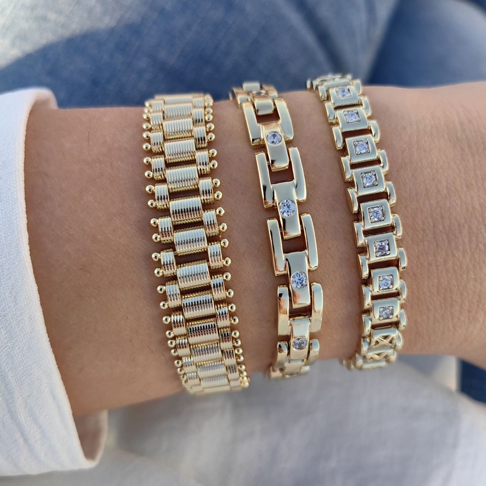 14 AYAR ALTIN RENGİ BİLEKLİKLER