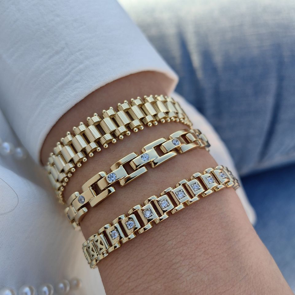 14 AYAR ALTIN RENGİ BİLEKLİKLER