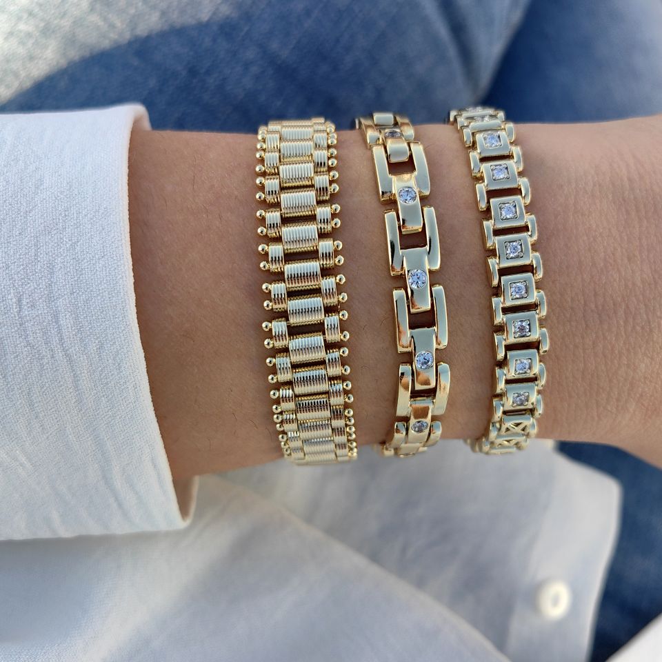 14 AYAR ALTIN RENGİ BİLEKLİKLER