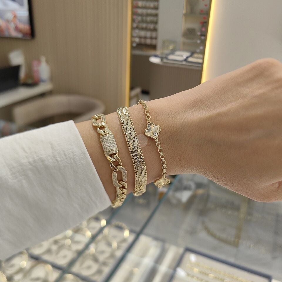 14K ALTIN KAPLAMA QUENN BİLEKLİKLER