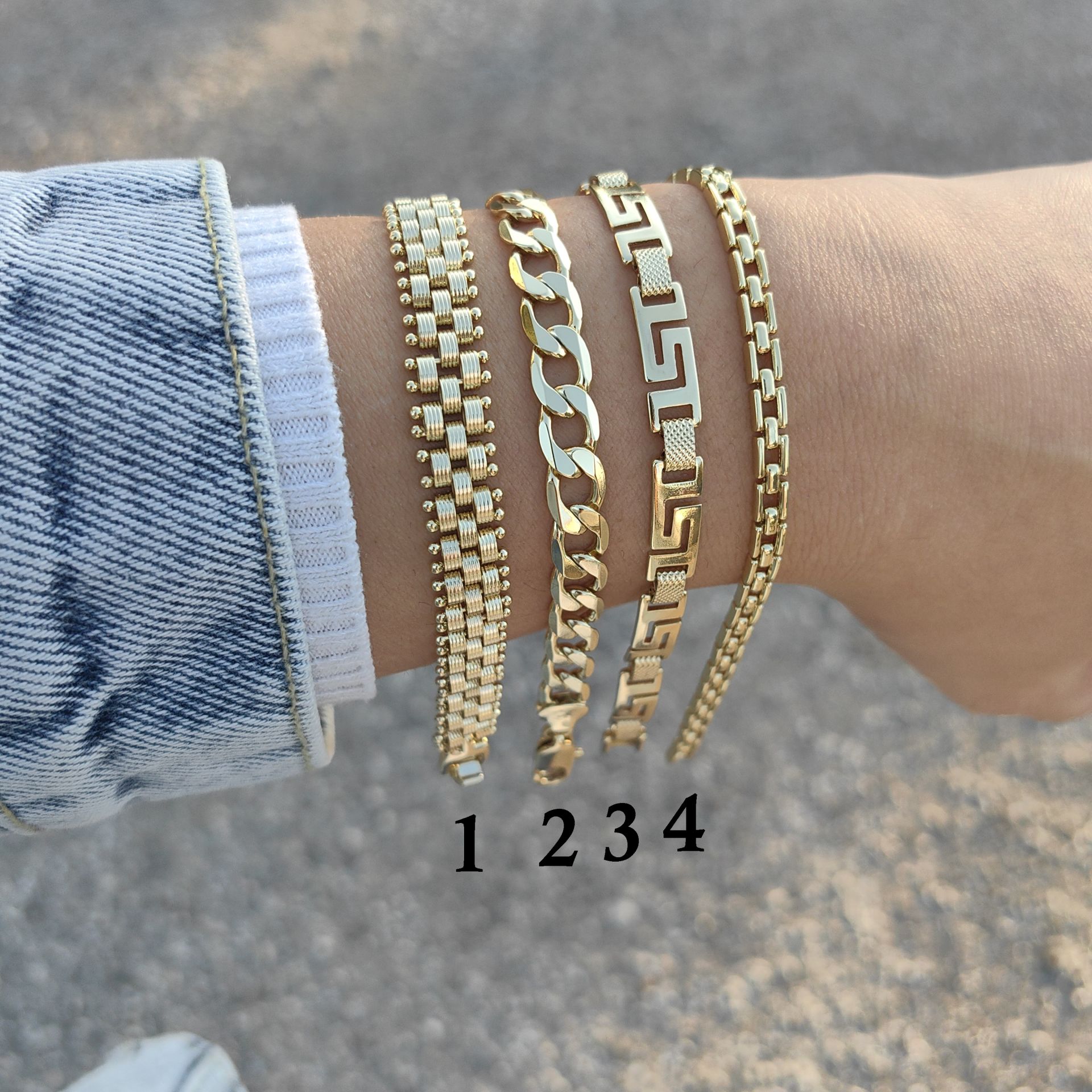 14 AYAR ALTIN KAPLAMA SPOR BİLEKLİKLER