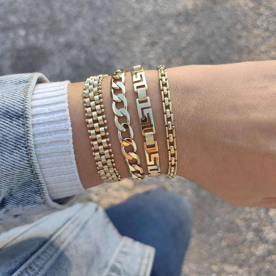 14 AYAR ALTIN KAPLAMA SPOR BİLEKLİKLER