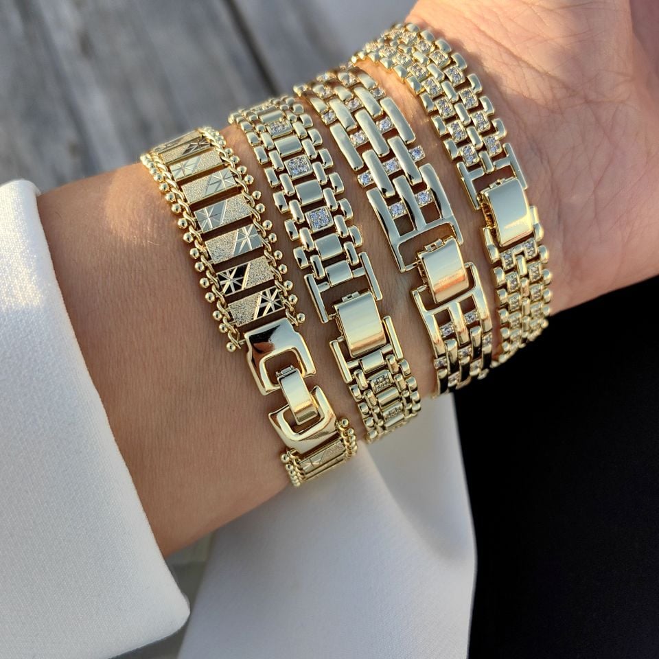 14 AYAR ALTIN RENGİ BİLEKLİKLER