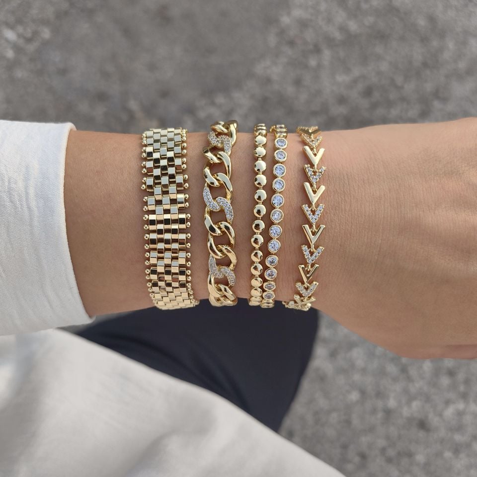 14 AYAR ALTIN KAPLAMA BAHAR BİLEKLİKLER