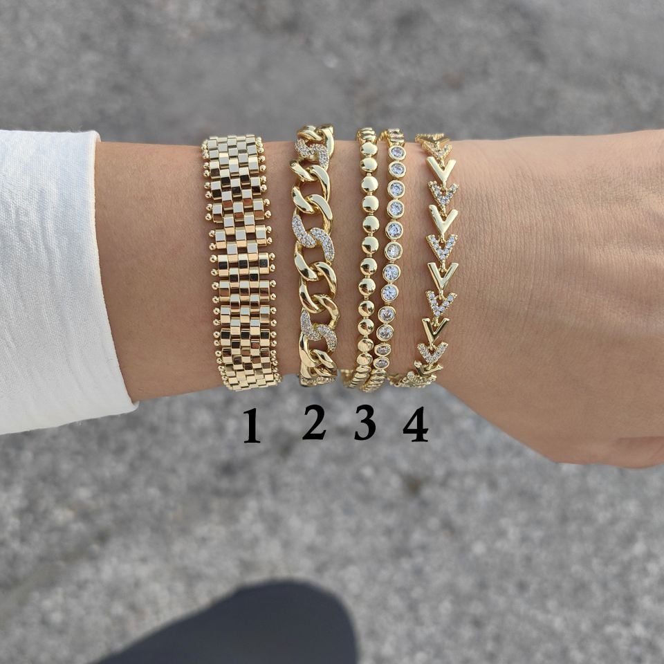 14 AYAR ALTIN KAPLAMA BAHAR BİLEKLİKLER