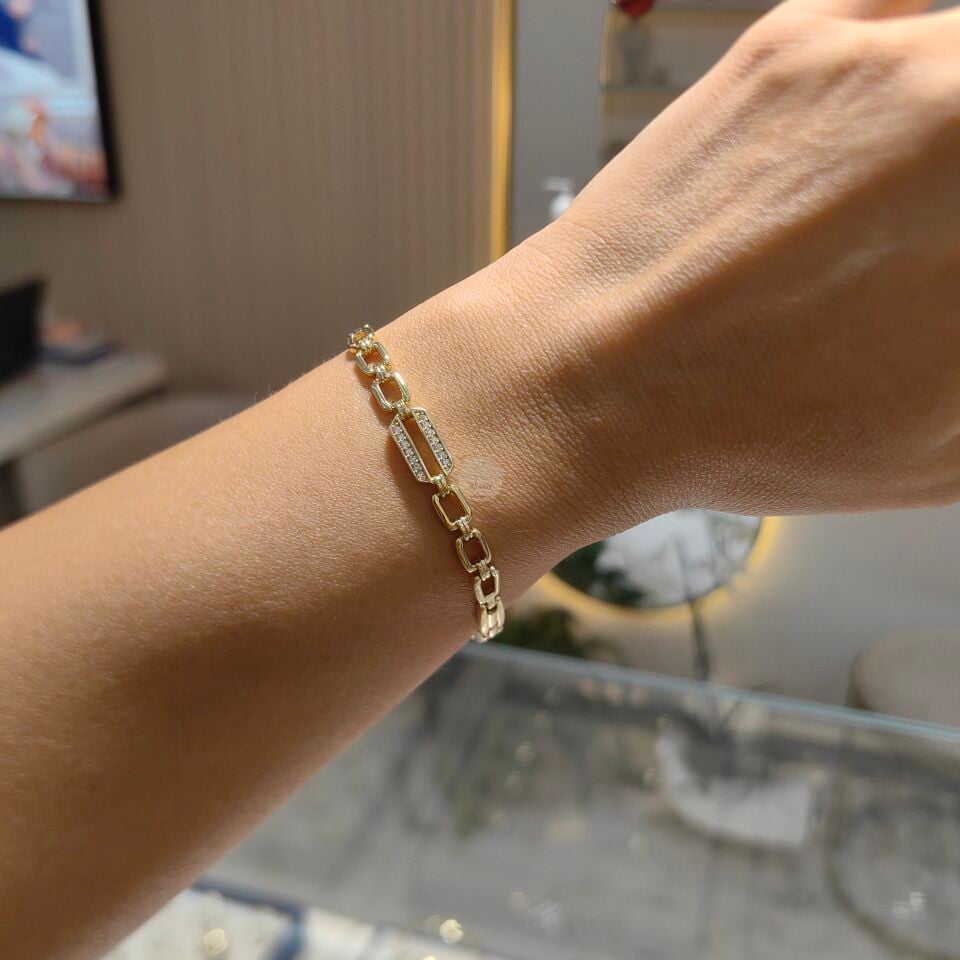 14K ALTIN KAPLAMA BİLEKLİK