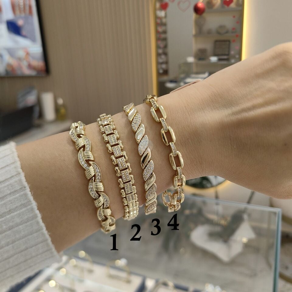 14K ALTIN KAPLAMA CASUAL BİLEKLİKLER