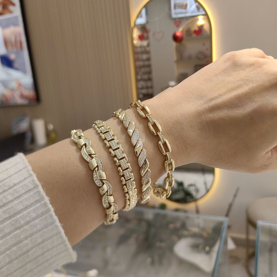 14K ALTIN KAPLAMA CASUAL BİLEKLİKLER