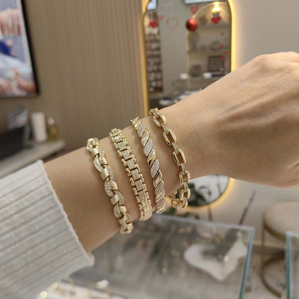 14K ALTIN KAPLAMA CASUAL BİLEKLİKLER