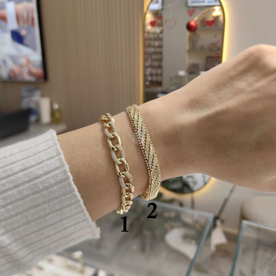 14K ALTIN KAPLAMA BİLEKLİKLER