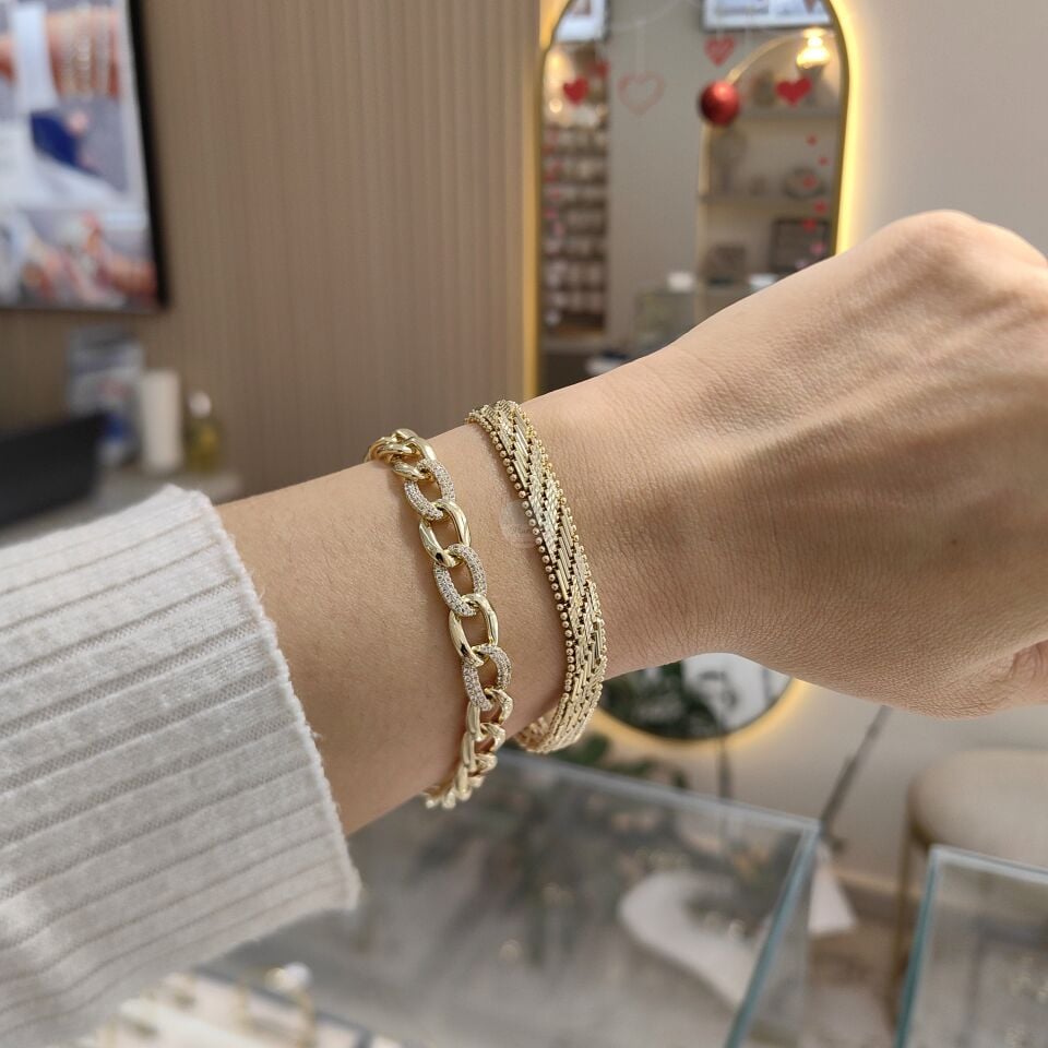 14K ALTIN KAPLAMA BİLEKLİKLER