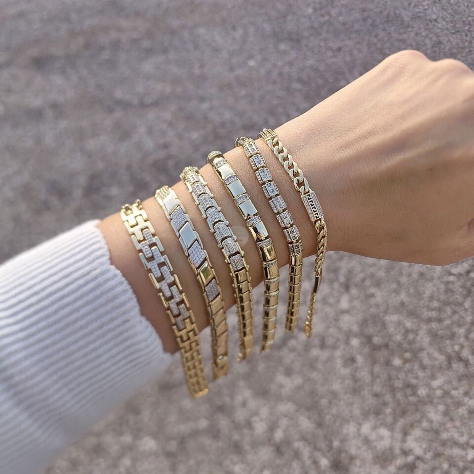 14K ALTIN KAPLAMA CHİC BİLEKLİKLER