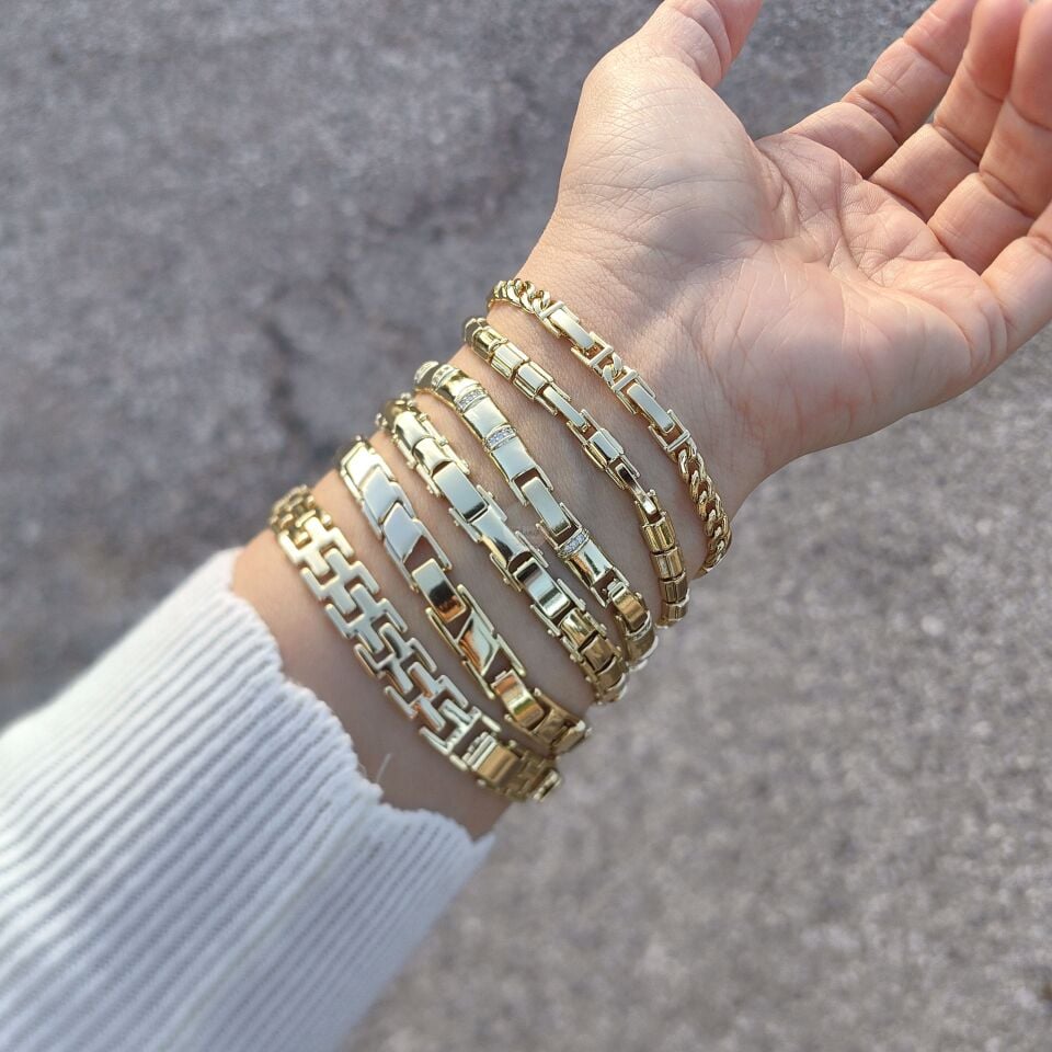 14K ALTIN KAPLAMA CHİC BİLEKLİKLER