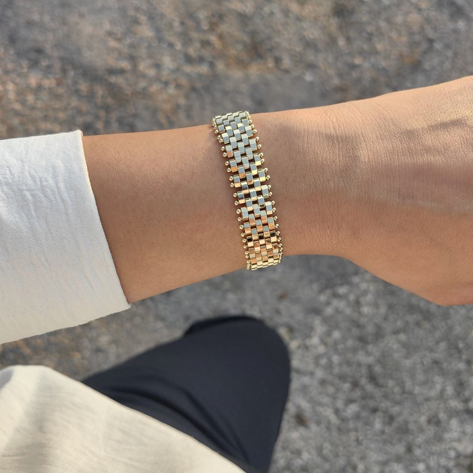 14K ALTIN KAPLAMA RLX BİLEKLİK