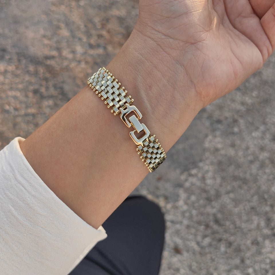 14K ALTIN KAPLAMA RLX BİLEKLİK