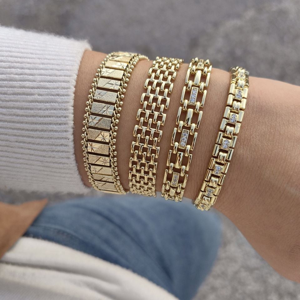 14 AYAR ALTIN KAPLAMA BAHAR BİLEKLİKLER