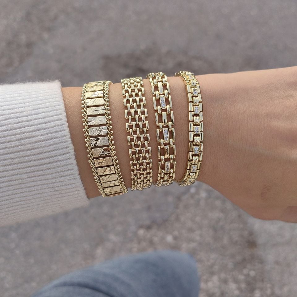 14 AYAR ALTIN KAPLAMA BAHAR BİLEKLİKLER