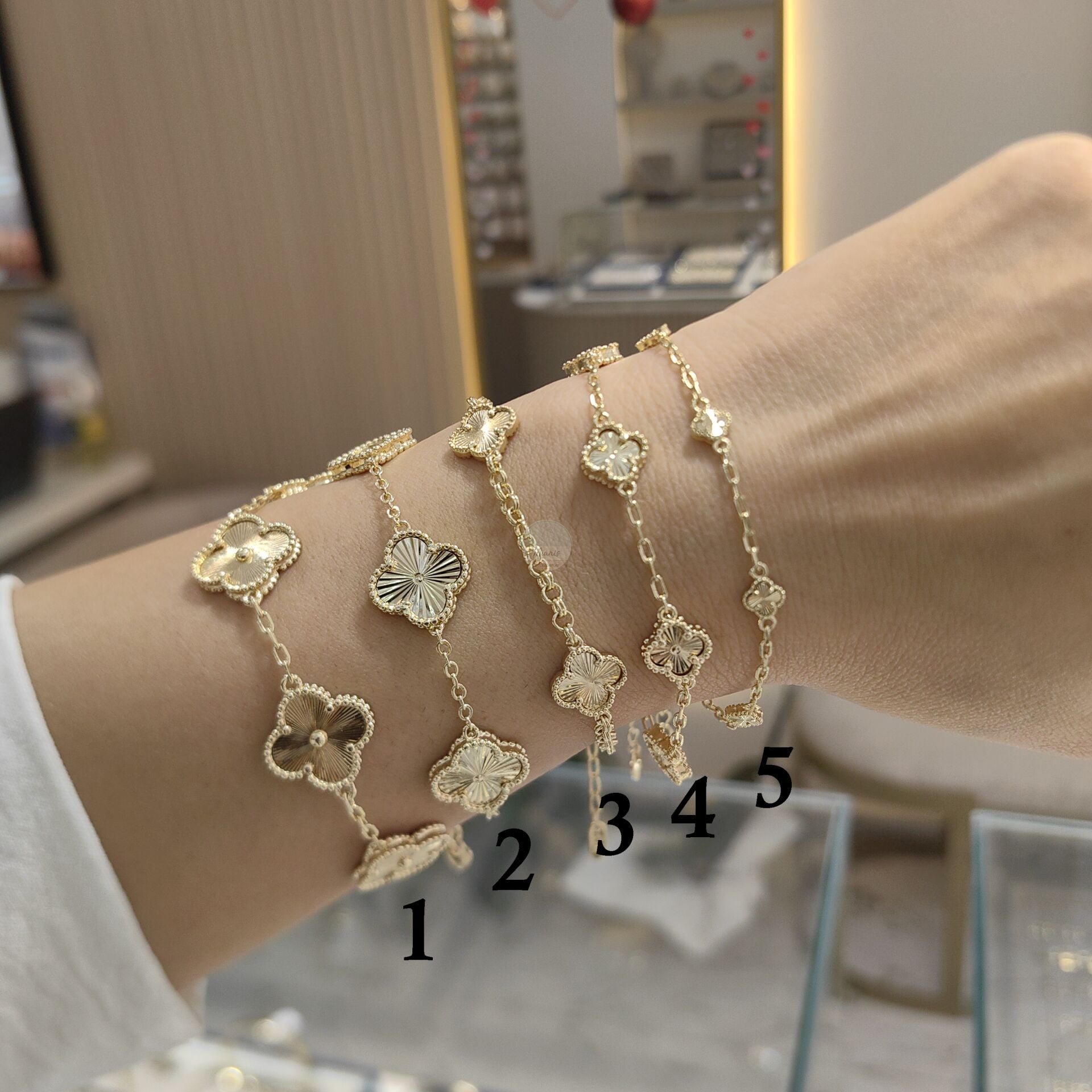 14K ALTIN KAPLAMA YONCA CLEFF BİLEKLİKLER