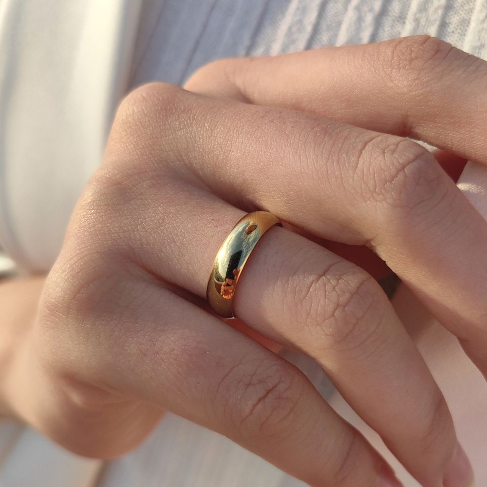 KLASİK ÇELİK GOLD ALYANS