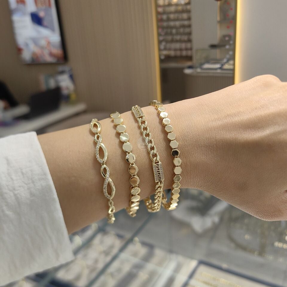 14K ALTIN KAPLAMA BİLEKLİKLER