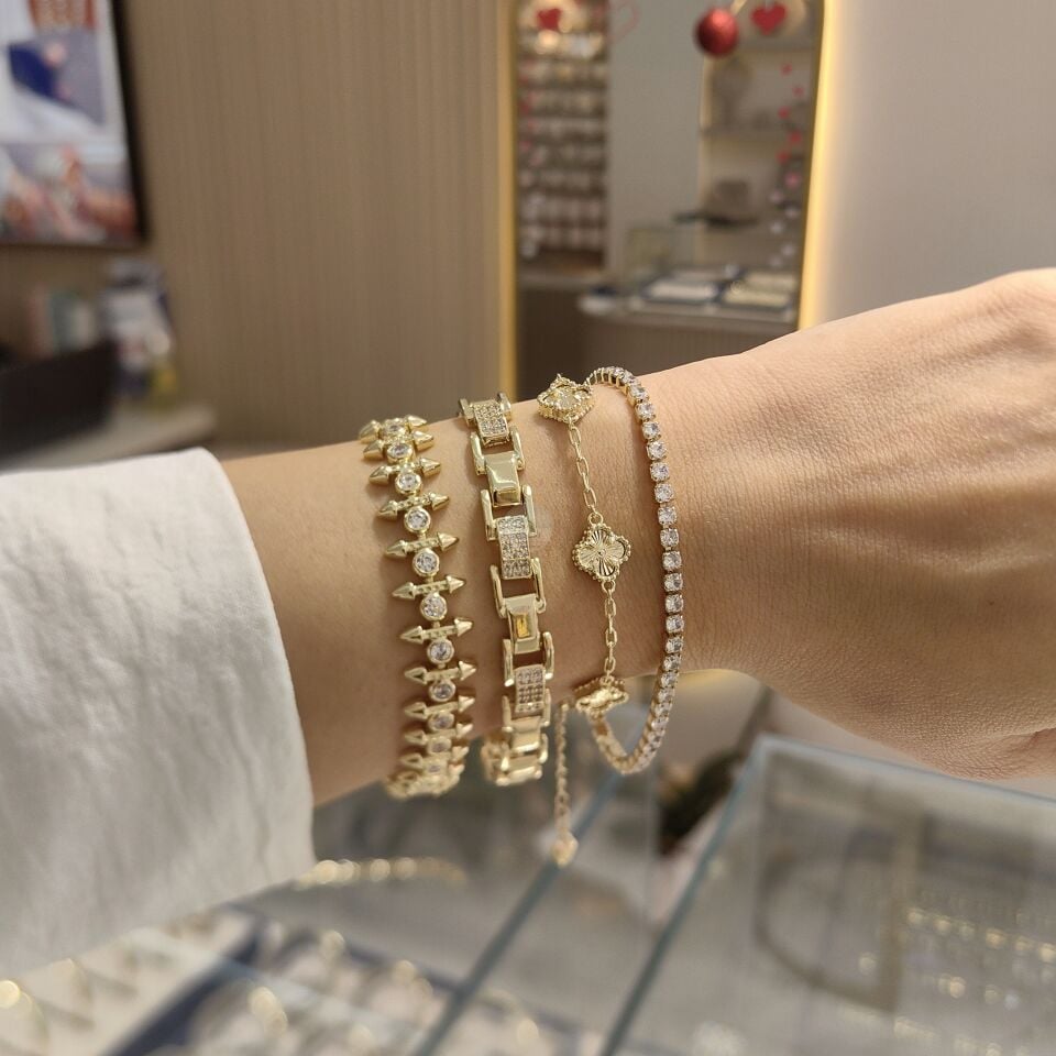 14K ALTIN KAPLAMA BİLEKLİKLER