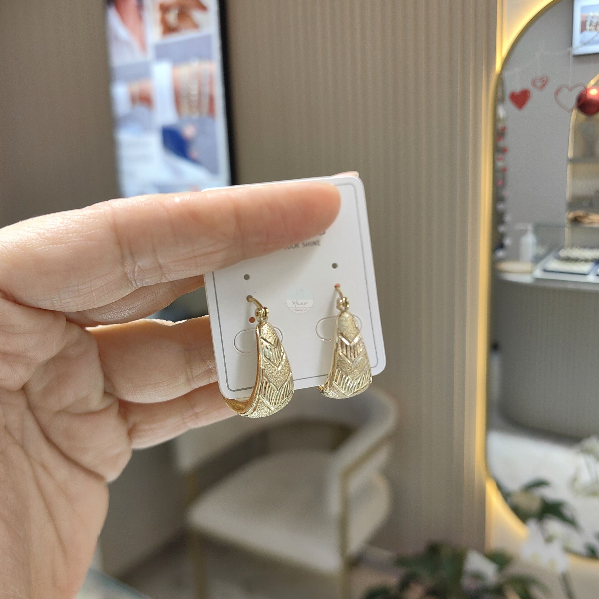 14K ALTIN KAPLAMA VİNTAGE KÜPE