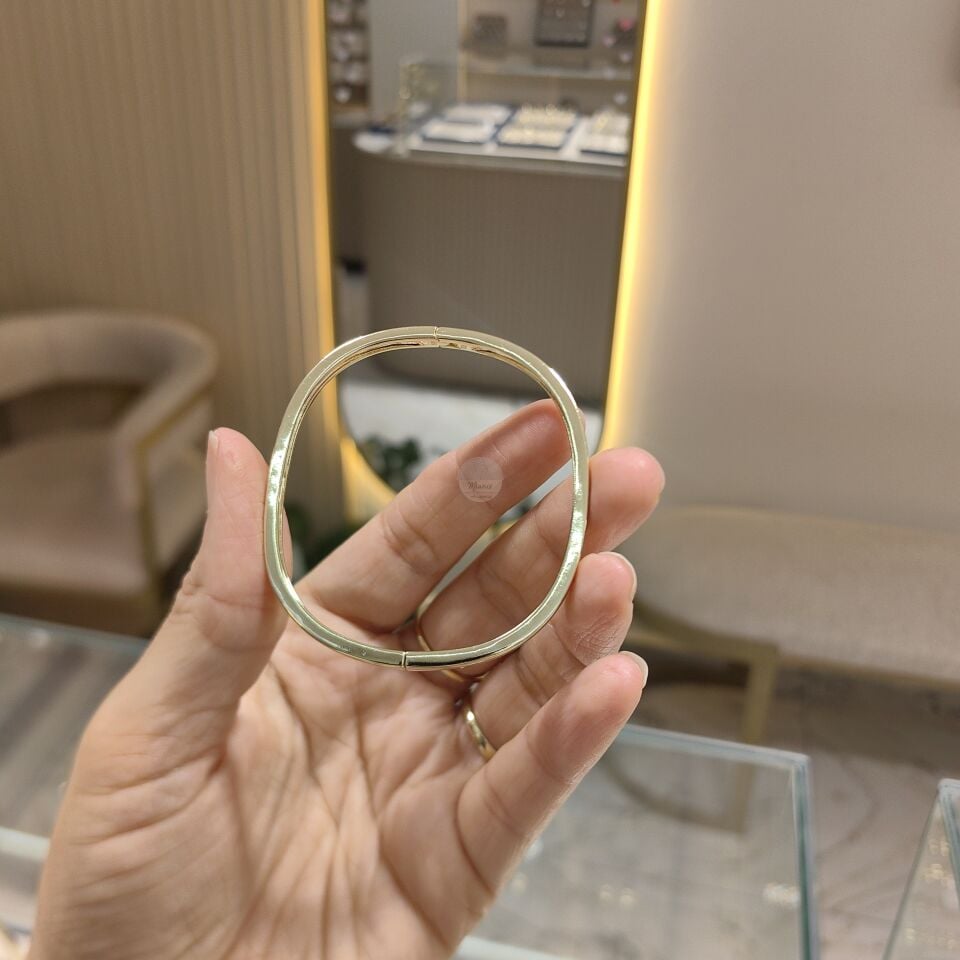 14K ALTIN KAPLAMA KARE KESİM KELEPÇE