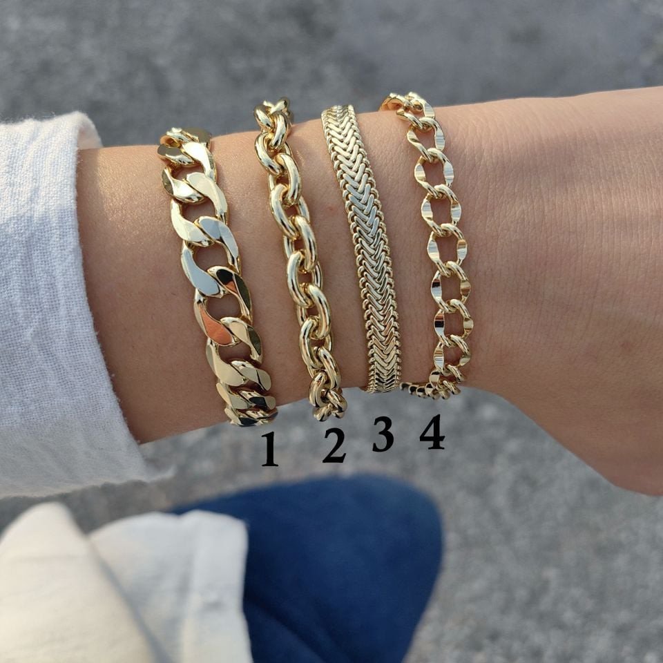 14K ALTIN KAPLAMA SPOR  BİLEKLİKLER