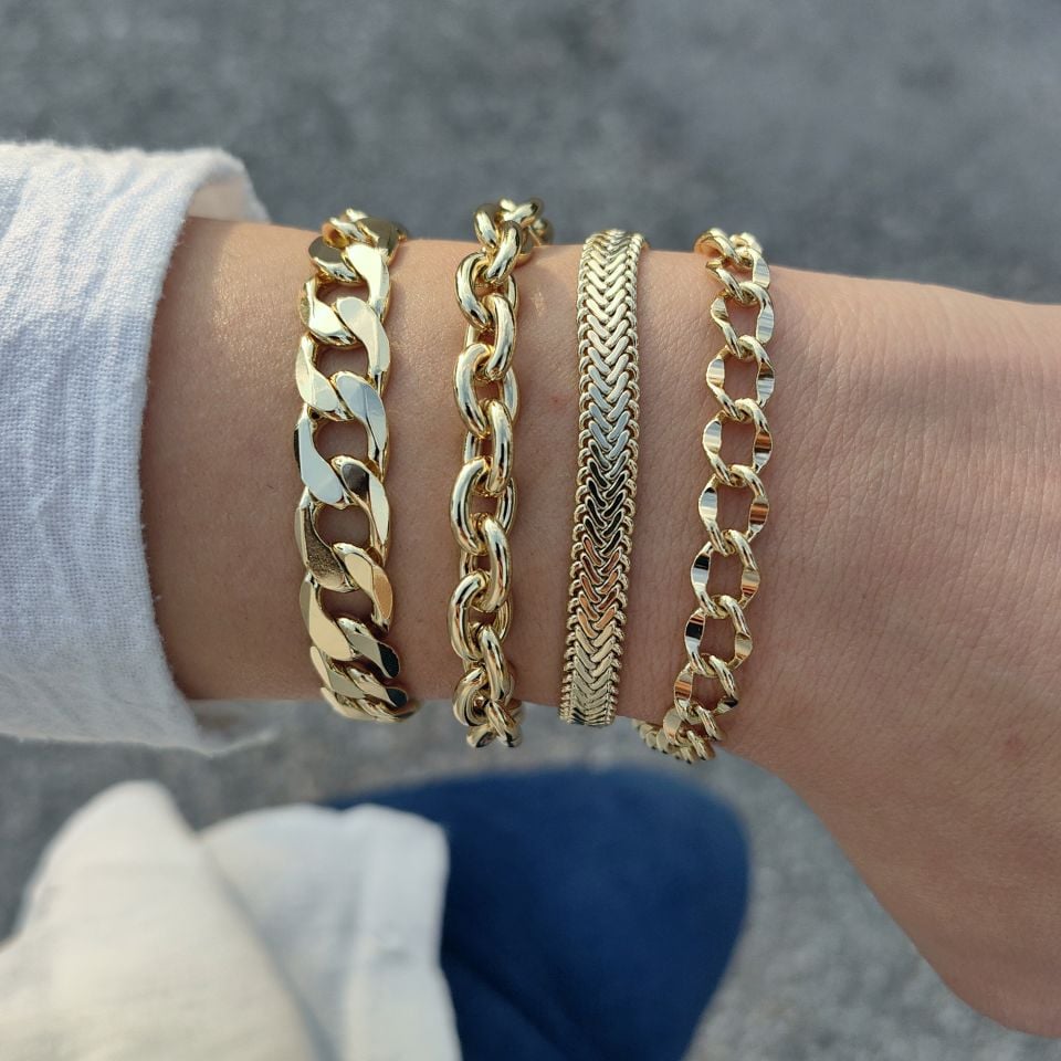 14K ALTIN KAPLAMA SPOR  BİLEKLİKLER