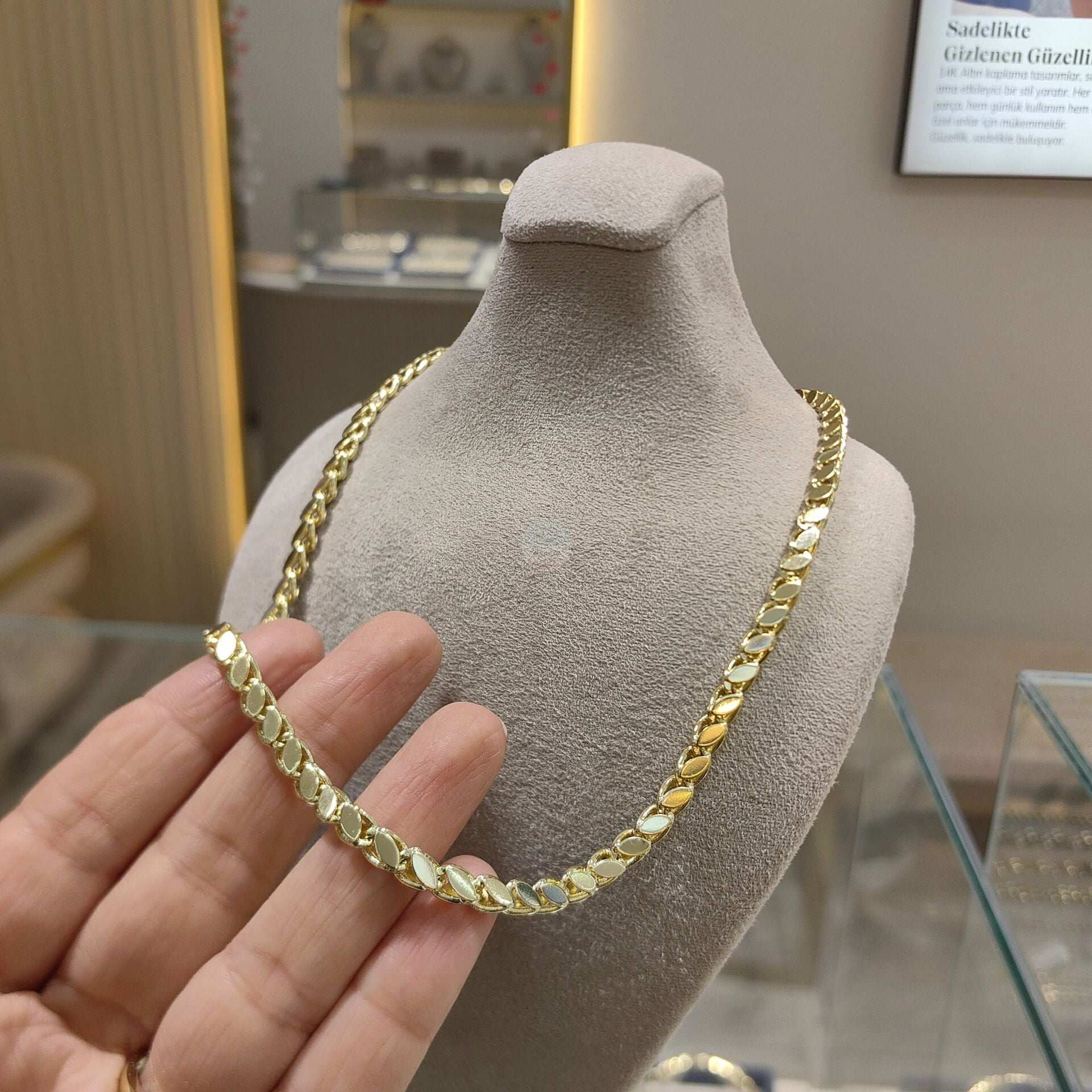 14K ALTIN KAPLAMA ARPA ZİNCİR