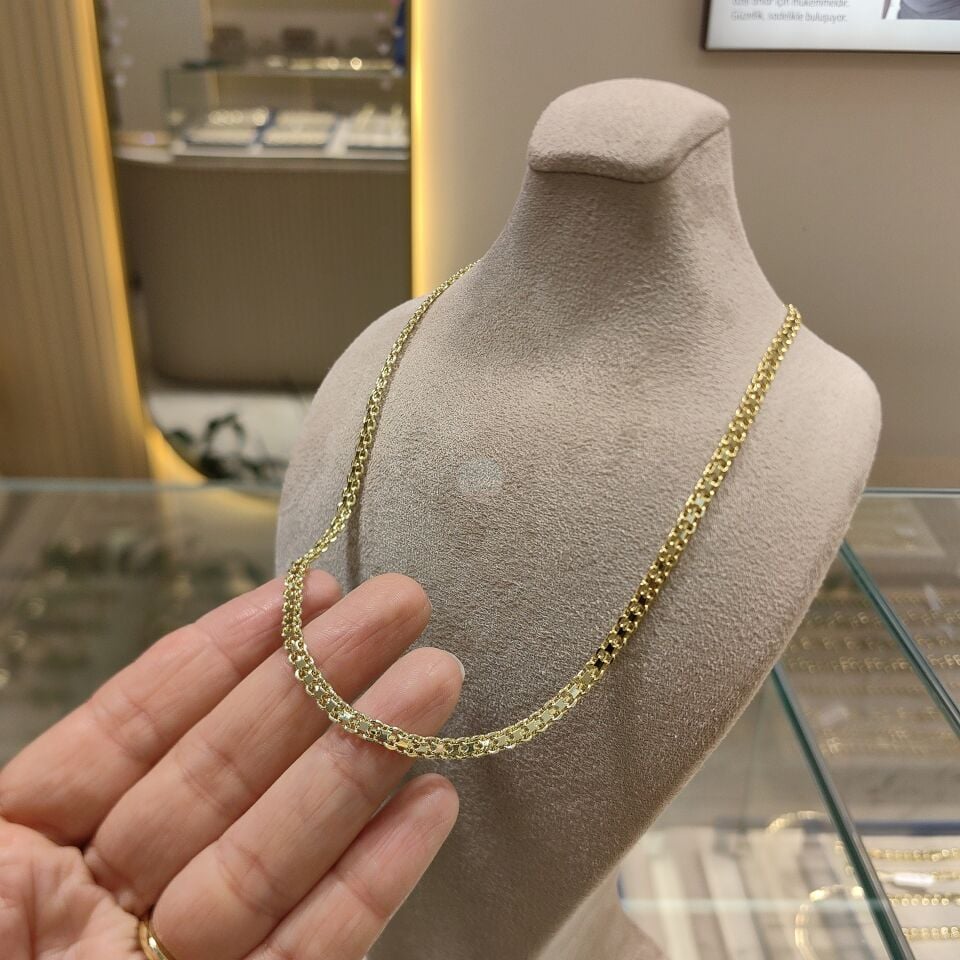 14K ALTIN KAPLAMA BİSMARK ZİNCİR