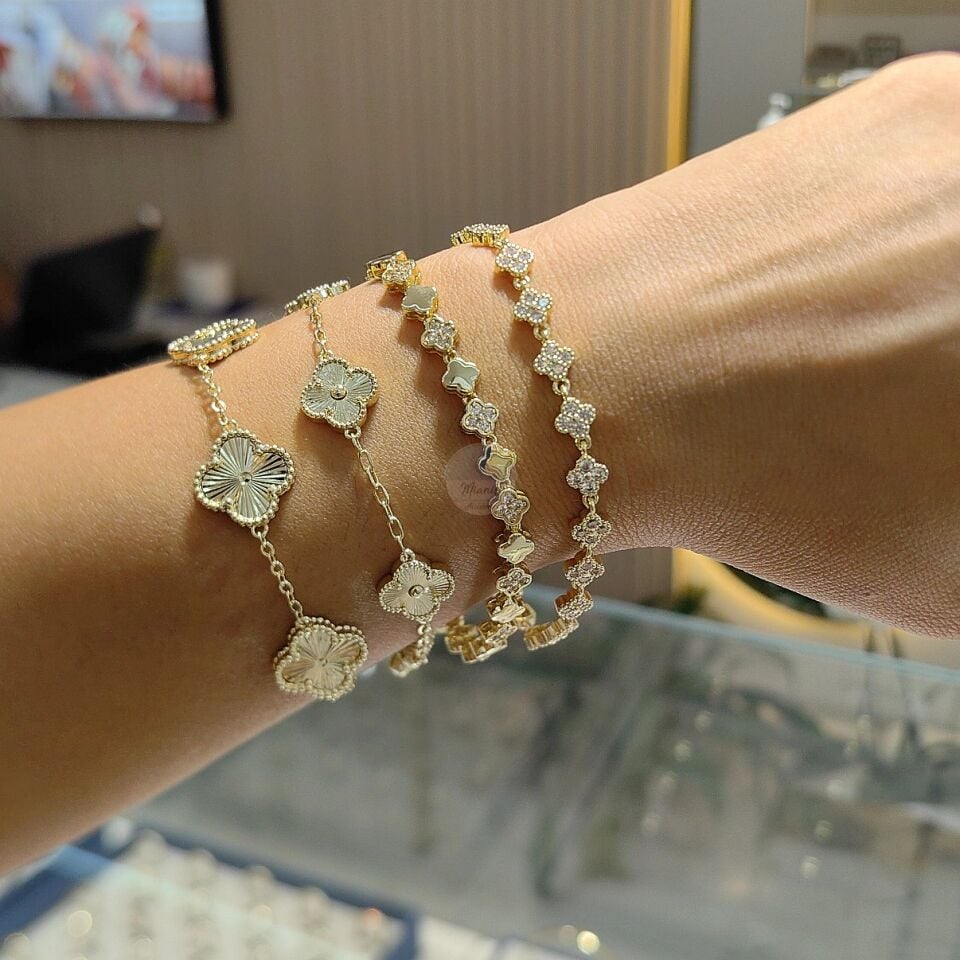14K ALTIN KAPLAMA VN CLEFF BİLEKLİKLER