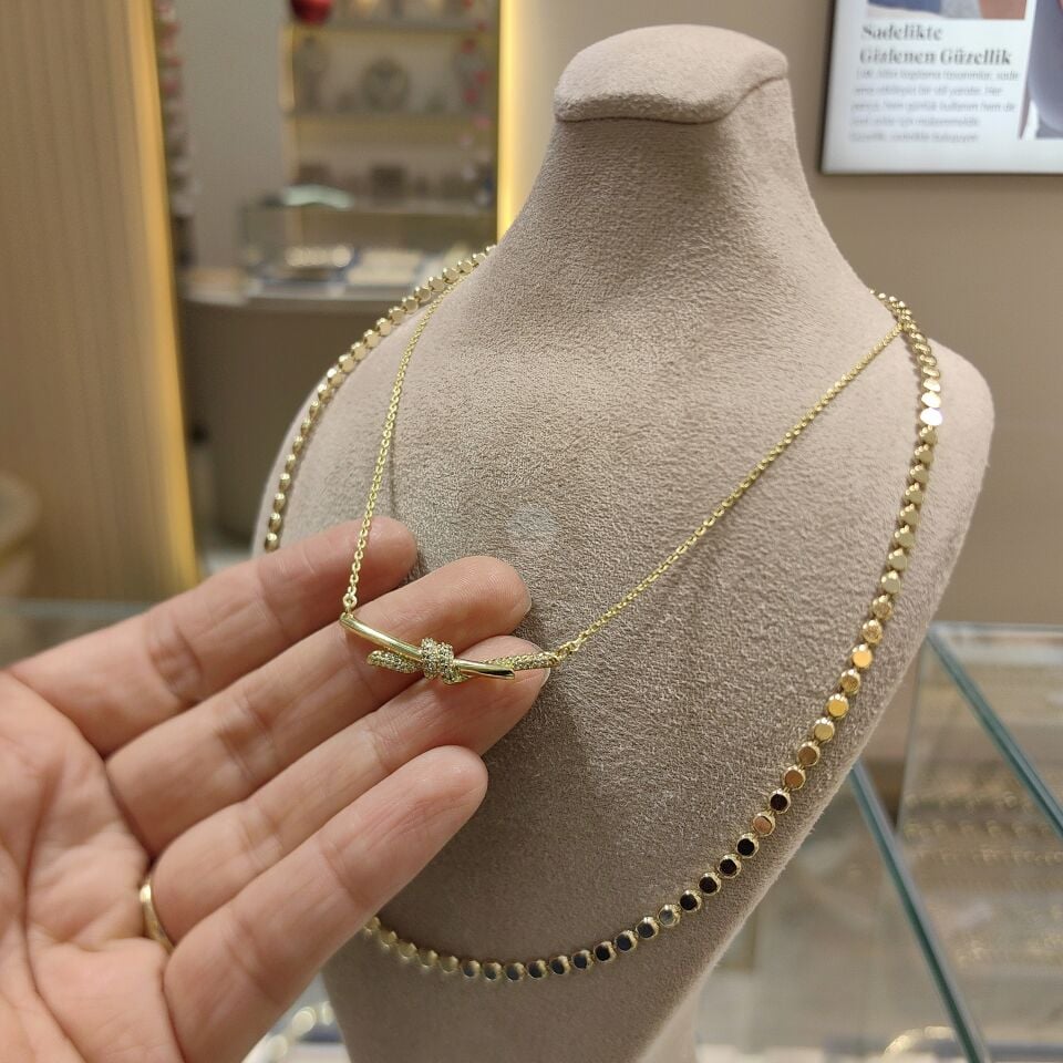 14K ALTIN KAPLAMA KOMBİN KOLYELER