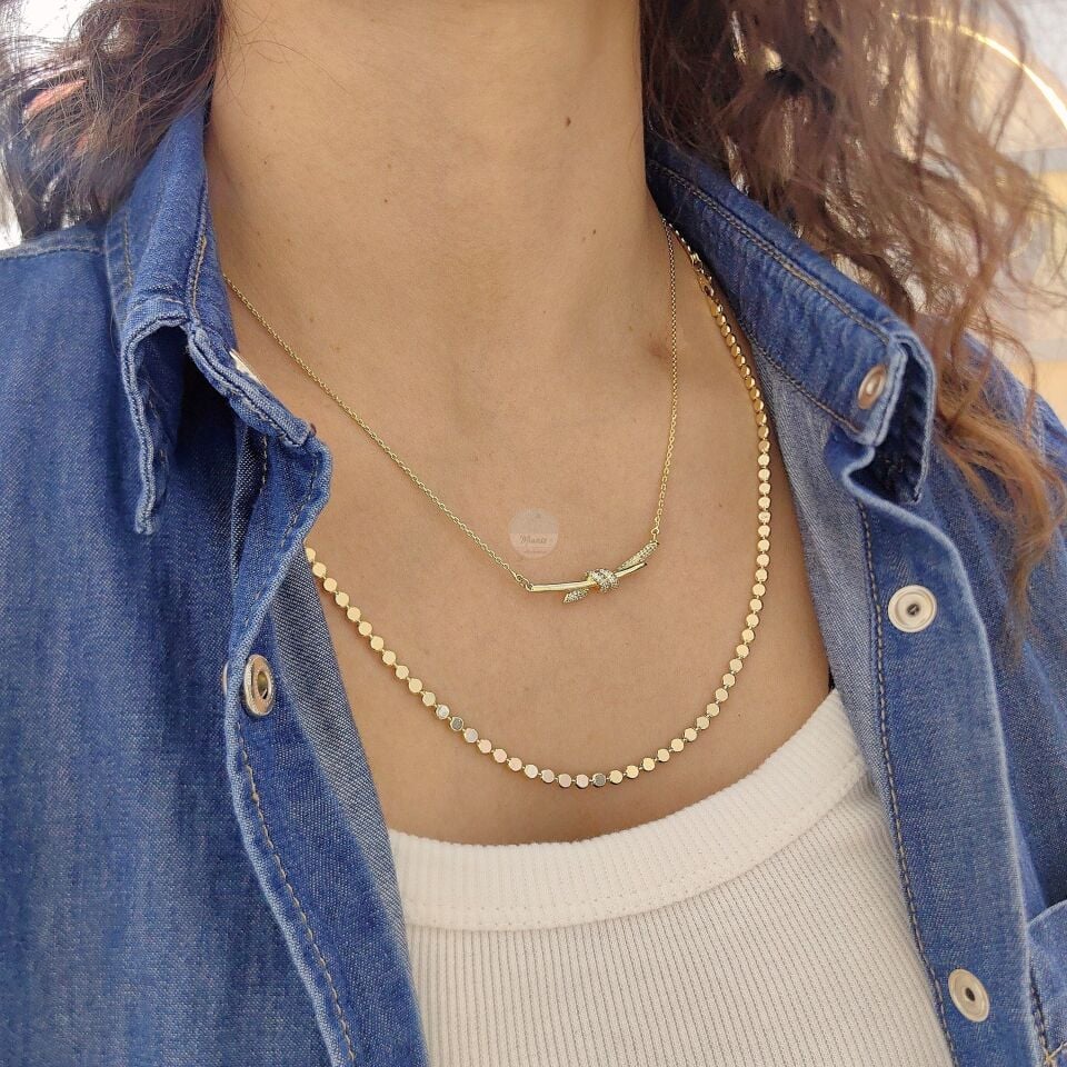 14K ALTIN KAPLAMA KOMBİN KOLYELER