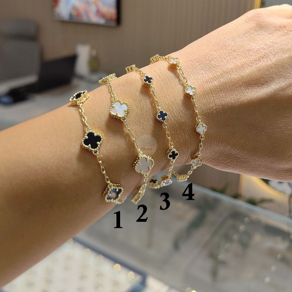 14K ALTIN KAPLAMA VN CLEFF BİLEKLİKLER