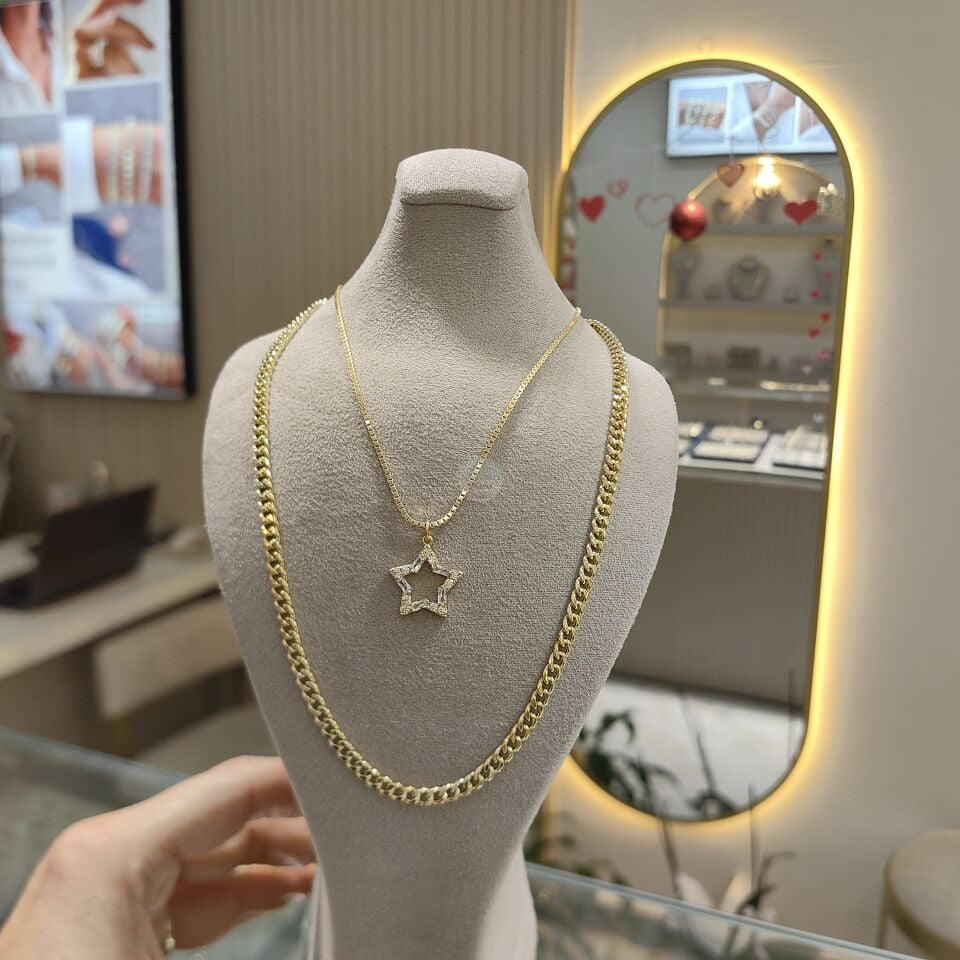 14K ALTIN KAPLAMA STAR KOMBİN