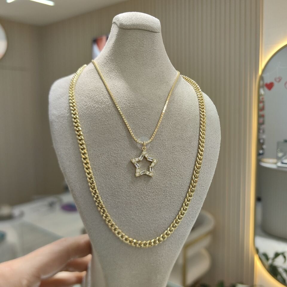 14K ALTIN KAPLAMA STAR KOMBİN