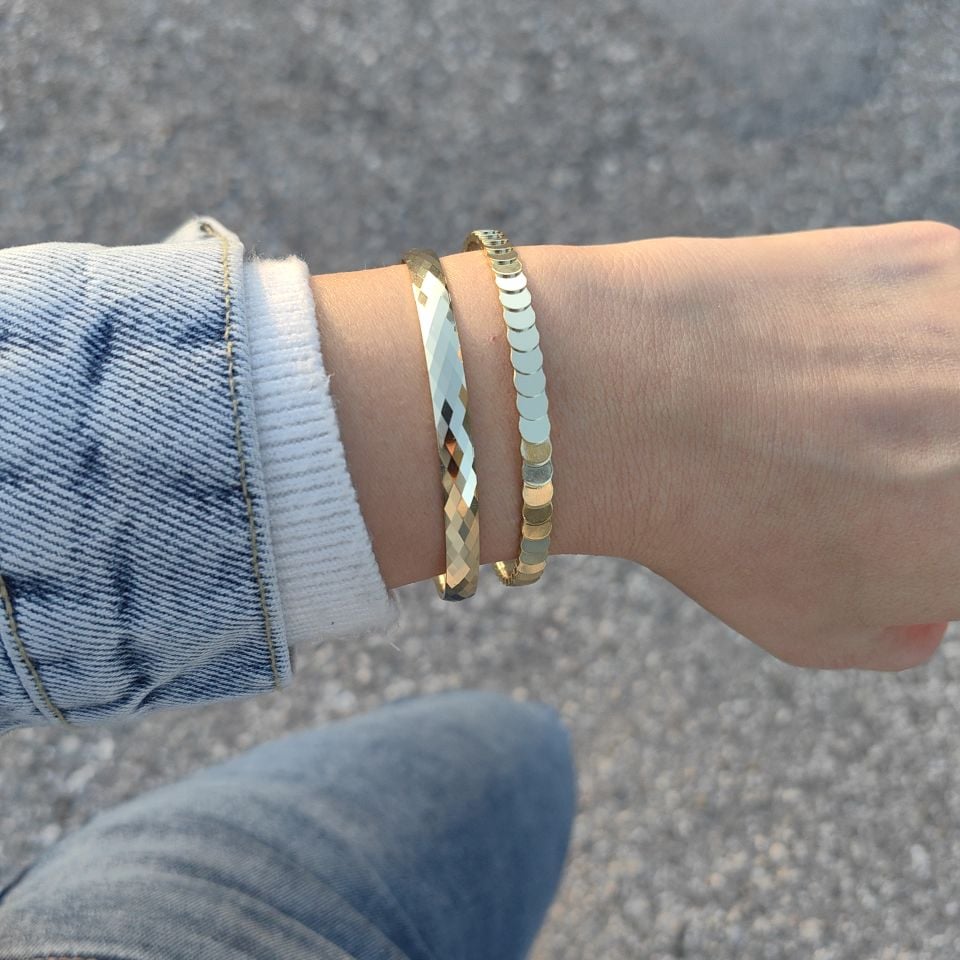 14K AYAR ALTIN KAPLAMA BİLEZİKLER