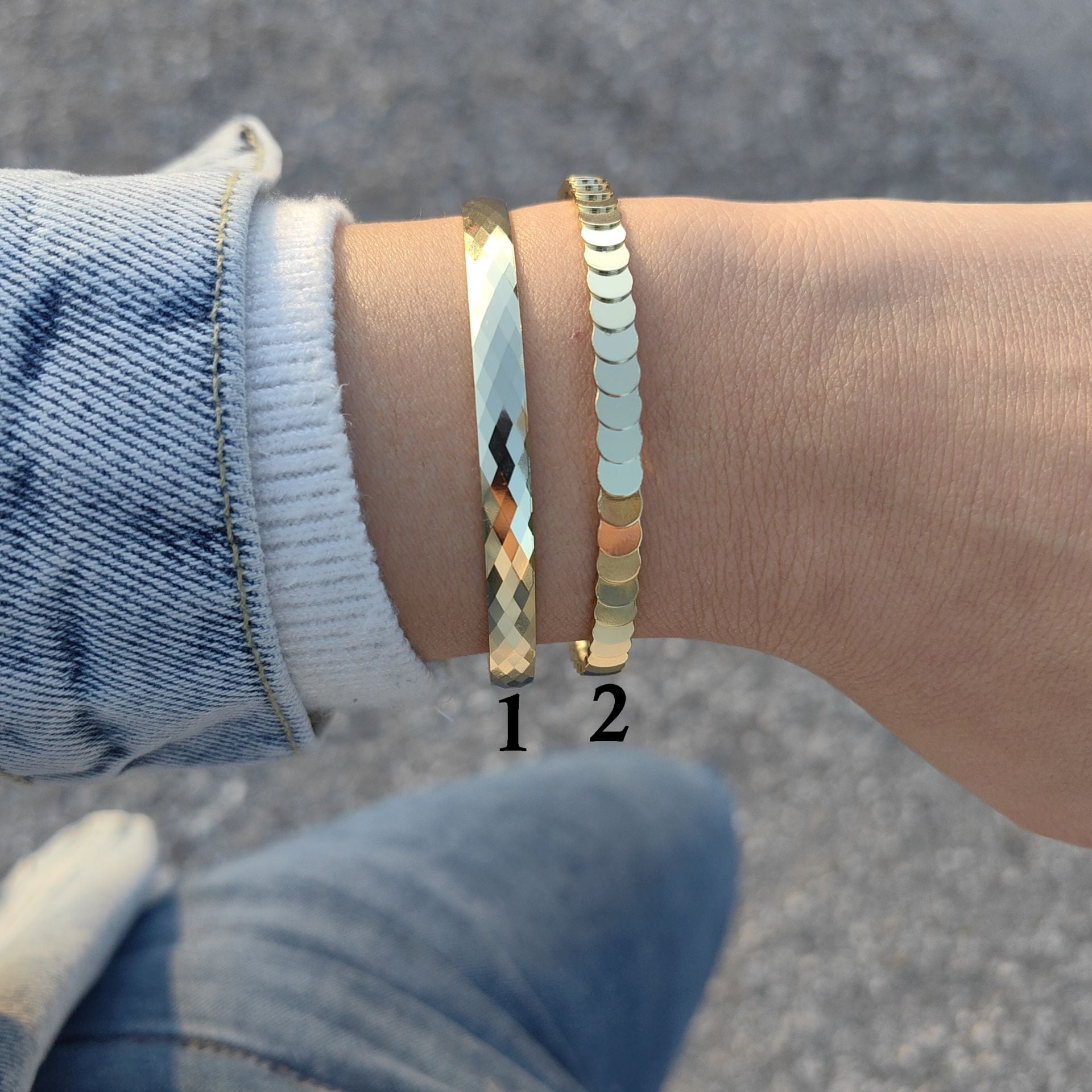 14K AYAR ALTIN KAPLAMA BİLEZİKLER