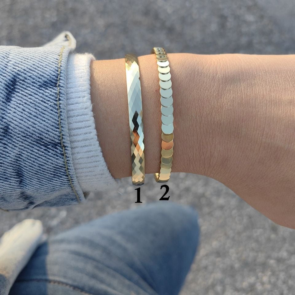 14K AYAR ALTIN KAPLAMA BİLEZİKLER