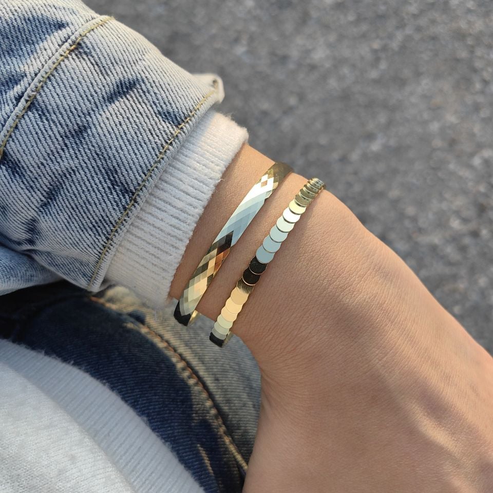 14K AYAR ALTIN KAPLAMA BİLEZİKLER