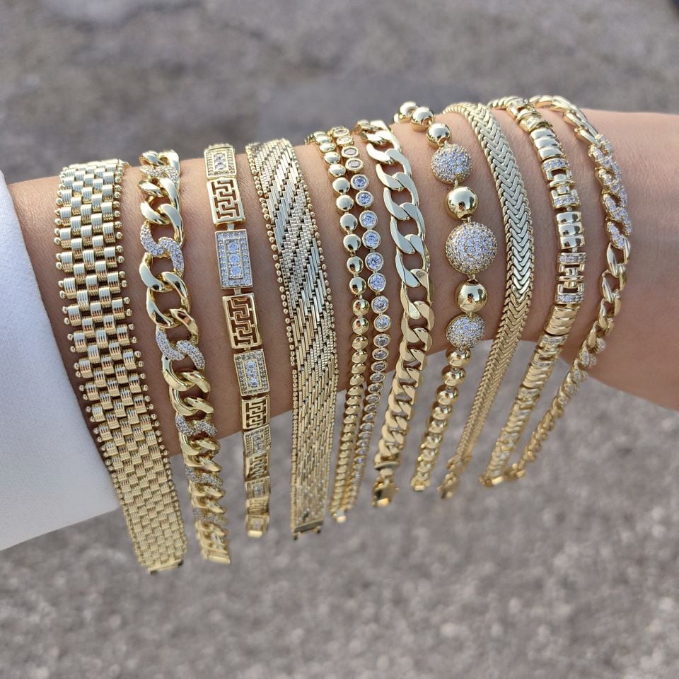 14K ALTIN KAPLAMA BİLEKLİKLER