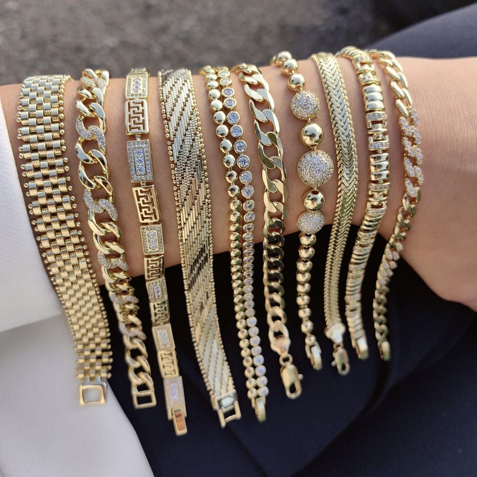 14K ALTIN KAPLAMA BİLEKLİKLER