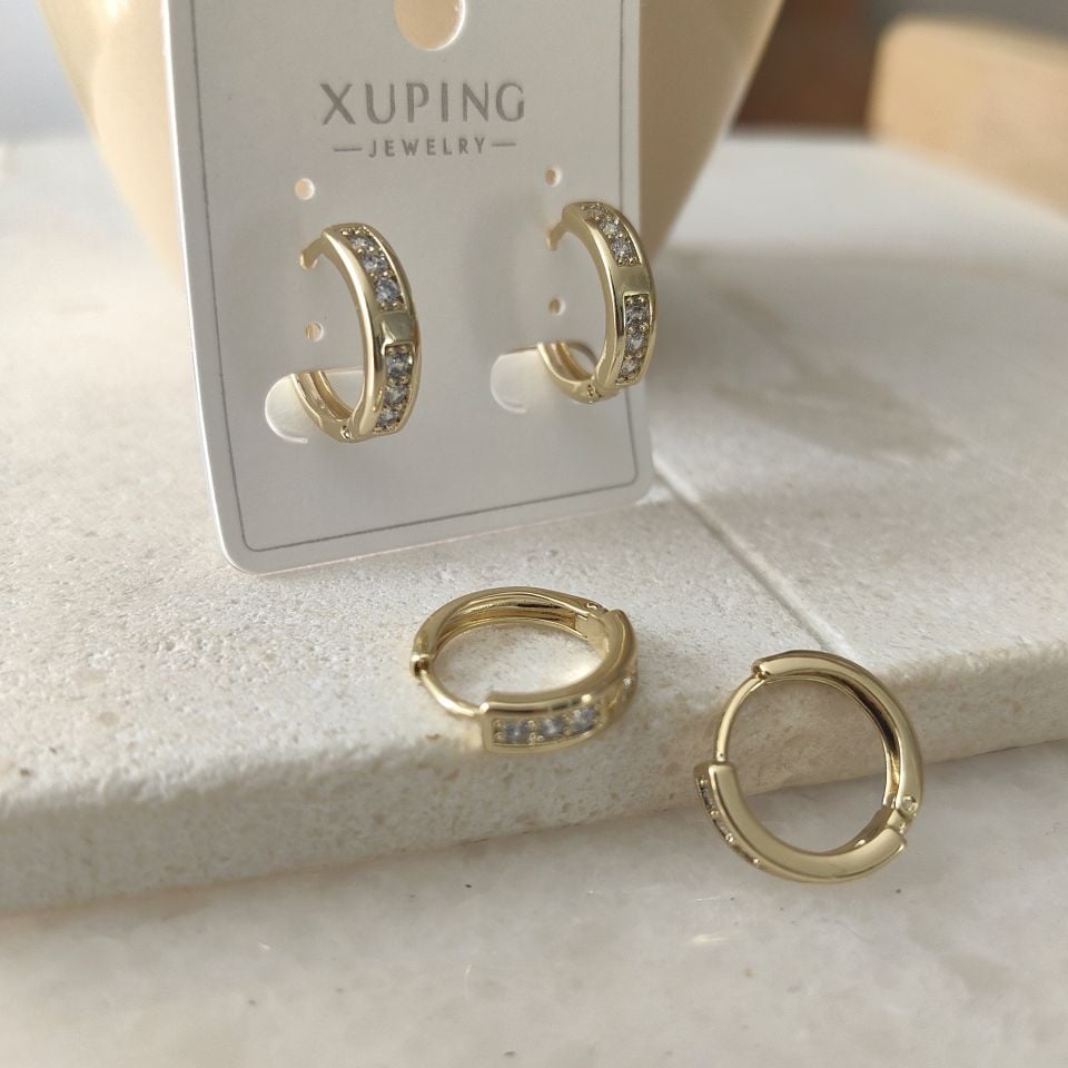 14K ALTIN KAPLAMA MİNİMAL KÜPE